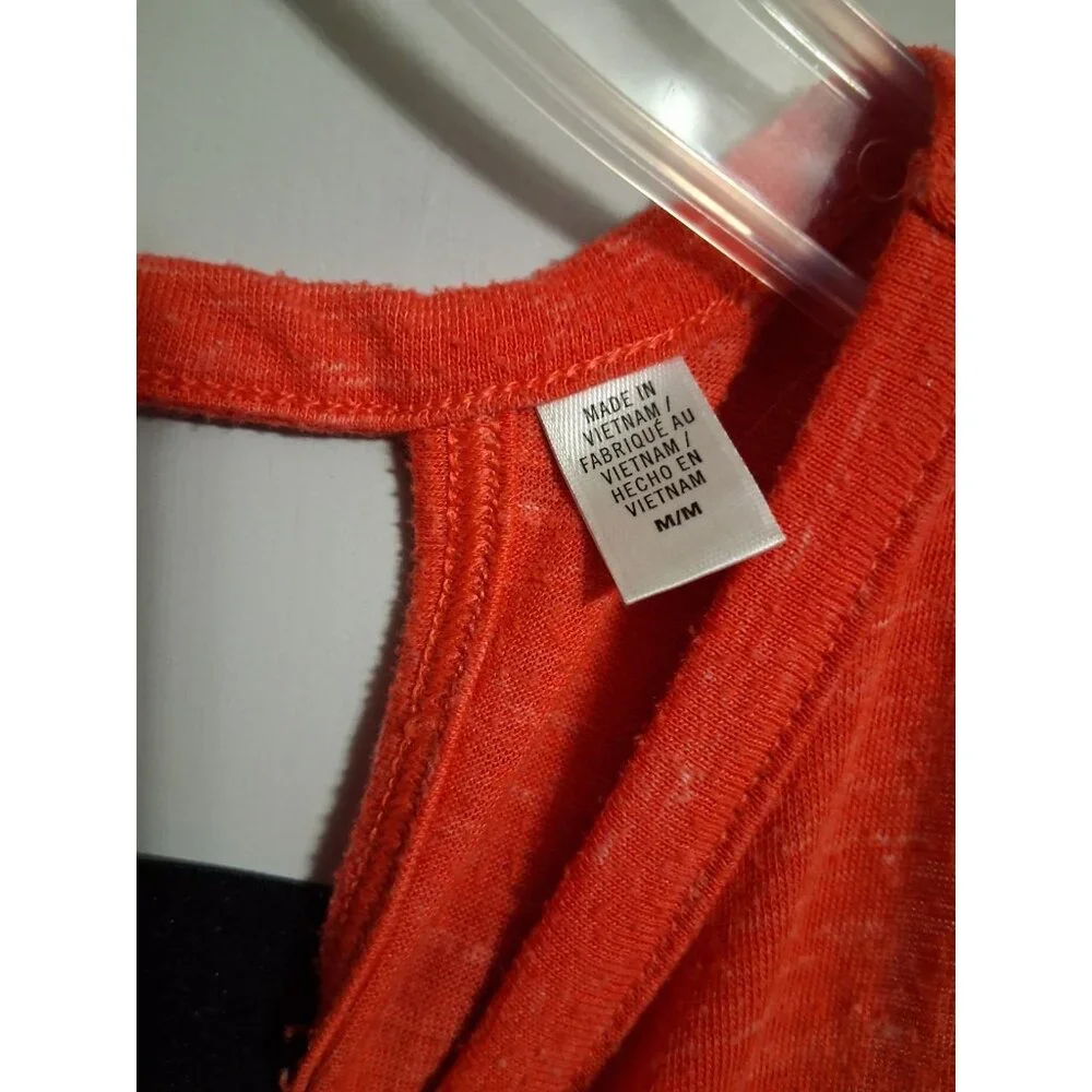 Victoria's Secret Sport Tank Top Size M Red Open Strappy Back Logo Workout Gym - Picture 6 of 8